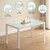 5 Piece Glass Dining Table Set, Kitchen and Chairs for 4, PU Leather Modern Room Sets for Home, Kitchen, Living Room