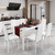 Glass Dining Table Sets for 6, 7 Piece Kitchen Table and Chairs Set for 6 Person, PU Leather Modern Dining Room Sets for Home, Kitchen, Living Room