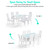 Glass Dining Table Sets for 6, 7 Piece Kitchen Table and Chairs Set for 6 Person, PU Leather Modern Dining Room Sets for Home, Kitchen, Living Room