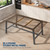 Industrial Dining Table for 4-6 People, 63" Long Large Kitchen Table with Sturdy Metal Frame, Rectangular Counter for Dinner, Kitchen, Dining Room (Brown, 63" Non-extendable)