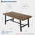 Industrial Dining Table for 4-6 People, 63" Long Large Kitchen Table with Sturdy Metal Frame, Rectangular Counter for Dinner, Kitchen, Dining Room (Brown, 63" Non-extendable)