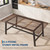 Industrial Dining Table for 4-6 People, 63" Long Kitchen Table with Sturdy Metal Frame, Rectangular Counter for Dinner, Kitchen, Dining Room (Rustic Birch, 63" Non-extendable)