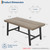 Industrial Dining Table for 4-6 People, 63" Long Large Kitchen Table with Sturdy Metal Frame, Rectangular Counter for Dinner, Kitchen, Dining Room (Grey, 63" Non-extendable)