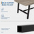 Industrial Dining Table for 4-6 People, 63" Long Kitchen Table with Sturdy Metal Frame, Rectangular Counter for Dinner, Kitchen, Dining Room (Grey Walnut, 63" Non-extendable)