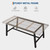 Industrial Dining Table for 4-6 People, 63" Long Kitchen Table with Sturdy Metal Frame, Rectangular Counter for Dinner, Kitchen, Dining Room (Grey Walnut, 63" Non-extendable)