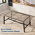 Industrial Dining Table for 4-6 People, 63" Long Kitchen Table with Sturdy Metal Frame, Rectangular Counter for Dinner, Kitchen, Dining Room (Grey Walnut, 63" Non-extendable)