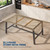 Industrial Dining Table for 4-6 People, 63" Long Large Kitchen Table with Sturdy Metal Frame, Rectangular Counter for Dinner, Kitchen, Dining Room (Natural, 63" Non-extendable)