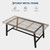 Industrial Dining Table for 4-6 People, 63" Long Kitchen Table with Sturdy Metal Frame, Rectangular Counter for Dinner, Kitchen, Dining Room (Rustic Pear, 63" Non-extendable)