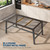 Industrial Dining Table for 4-6 People, 63" Long Large Kitchen Table with Sturdy Metal Frame, Rectangular Counter for Dinner, Kitchen, Dining Room (Black, 63" Non-extendable)