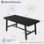 Industrial Dining Table for 4-6 People, 63" Long Large Kitchen Table with Sturdy Metal Frame, Rectangular Counter for Dinner, Kitchen, Dining Room (Black, 63" Non-extendable)
