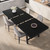 63-83" Extendable Dining Table, Industrial Rectangular Dining Room Table for 6-8 People, Expandable Kitchen Table with Heavy Duty Metal Frame for Dining Room, Kitchen & Parties, Black