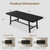 63-83" Extendable Dining Table, Industrial Rectangular Dining Room Table for 6-8 People, Expandable Kitchen Table with Heavy Duty Metal Frame for Dining Room, Kitchen & Parties, Black