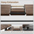 63-83" Extendable Dining Table, Industrial Rectangular Dining Room Table for 6-8 People, Expandable Kitchen Table with Heavy Duty Metal Frame for Dining Room, Kitchen & Parties, Brown