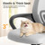 Office Chair - Ergonomic Mid Back with Lumbar Support & Rocking Mode, Height Adjustable with Fixed Armrest, Storage Back for Computer, Gaming, Conference, Meeting Room, 360° Swivel, Grey