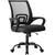 Office Chair - Ergonomic Mid Back with Lumbar Support & Rocking Mode, Height Adjustable with Fixed Armrest, Storage Back for Computer, Gaming, Conference, Meeting, 360° Swivel, Black