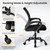 Office Chair - Ergonomic Mid Back with Lumbar Support & Rocking Mode, Height Adjustable with Fixed Armrest, for Home, Computer, Gaming, Conference, Meeting, 360° Swivel, Black, 2 Pack