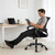 Office Chair - Ergonomic Mid Back with Lumbar Support & Rocking Mode, Height Adjustable with Fixed Armrest, for Home, Computer, Gaming, Conference, Meeting, 360° Swivel, Black, 2 Pack
