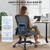 Office Chair, Ergonomic Desk Chair Breathable Mesh Chairs Adjustable High Back Lumbar Support Flip-up Armrests, Executive Rolling Swivel Comfy Computer Chairs Home Office Dark Gray