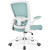 Office Chair, Ergonomic Desk Chair Breathable Mesh Chairs Adjustable High Back Lumbar Support Flip-up Armrests, Executive Rolling Swivel Comfy Computer Chairs Home Office Light Blue