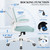 Office Chair, Ergonomic Desk Chair Breathable Mesh Chairs Adjustable High Back Lumbar Support Flip-up Armrests, Executive Rolling Swivel Comfy Computer Chairs Home Office Light Blue