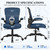 Office Chair, Ergonomic Desk Chair Breathable Mesh Chairs Adjustable High Back Lumbar Support Flip-up Armrests, Executive Rolling Swivel Comfy Computer Chairs Home Office Navy