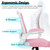 Office Chair, Ergonomic Desk Chair Breathable Mesh Chairs Adjustable High Back Lumbar Support Flip-up Armrests, Executive Rolling Swivel Comfy Computer Chairs Home Office Pink