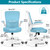 Office Chair, Ergonomic Desk Chair Breathable Mesh Chairs Adjustable High Back Lumbar Support Flip-up Armrests, Executive Rolling Swivel Comfy Computer Chairs Home Office Blue