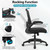 Office Chair, Ergonomic Desk Chair Breathable Mesh Chairs Adjustable High Back Lumbar Support Flip-up Armrests, Executive Rolling Swivel Comfy Computer Chairs Home Office Rose Quartz