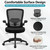 Office Chair, Ergonomic Desk Chair Breathable Mesh Chairs Adjustable High Back Lumbar Support Flip-up Armrests, Executive Rolling Swivel Comfy Computer Chairs Home Office Rose Quartz