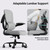 Office Chair - Ergonomic Desk Chair with Adjustable Lumbar Support, Mesh Computer Chair, Executive Chair for Home Office Comfortable Lumbar Support (Fog Gray)