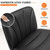 Criss Cross Chair with Wheels, Cross Legged Office Chair, Armless Wide Vanity Desk Chair with 2 Layer Comfty Velvet & Back - Swivel for Home Office Bedroom, Dark Black