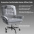 Criss Cross Chair with Flip-Up Armrests and Headrest, 135° Reclining Swivel Executive Chair with Side Pockets, Big and Tall Computer Desk Chair for Home Office Bedroom, Grey Velvet