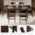 7 Pieces Dining Table & Chairs Set for 4-6, 63" Extendable Kitchen Table and 6 Chairs, Dining Room Table with MDF Board & Metal Frame, Perfect for Small Space, Easy Clean, Espresso