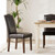 Dining Chairs Set of 4, Modern PU Leather Kitchen Table Chairs with Wooden Legs and Padded Seat for Dining Room/Kitchen/Living Room/Restaurant, Brown