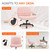 Criss Cross Chair Wheels Wide Cross Legged Office Desk Vanity Chair Comfy Fabric Armless Adjustable Swivel for Home Computer Task (Pink Wheel, Fabric)