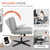 Criss Cross Chair No Wheel Wide Cross Legged Office Desk Vanity Chair Comfy Fabric Armless Adjustable Swivel for Home Computer Task (Grey No Wheel, Classic Fabric)