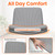 Criss Cross Chair with Wheels Comfy Wide Vanity Desk Chair Dual Base Leather Armless Adjustable Swivel for Home Computer Task (Grey Pu, Faux Leather)