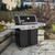 Natural Gas Grill for Outdoor Cooking, 3 Burners, Black – Porcelain-Enameled, Cast-Iron Grates, PureBlu Burners & Sear Zone