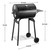 Charcoal Grill Outdoor BBQ Grill, Barrel Charcoal Grills with Side Table, with Nearly 500 Sq.In. Cooking Grid Area, Outdoor Backyard Camping Picnics, Patio and Parties, Black