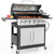 6-Burner Propane Gas BBQ Grill with Side Burner & Porcelain-Enameled Cast Iron Grates, Stainless Steel Barbecue Grills Outdoor Cooking for Outside, 665 SQ.IN. Cooking Area, 65,800BTU