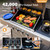 4-Burner Propane Gas BBQ Grill with Side Burner and Porcelain-Enameled Cast Iron Grates, Stainless Steel Barbecue Grills Outdoor Cooking, Silver Cabinet Style, 42,000BTU