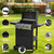Stainless Steel 3-Burner Gas Grill, 25650 BTU Outdoor BBQ Grill with Side Table, 338 sq.in Cooking Area, Perfect for Patio, Deck & Family Barbecues