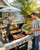 40,500 BTU 3-Burner Propane Gas Grill with Side Burner, Stainless Steel Outdoor BBQ Grill with 380 sq.in Cooking Space, 4 Swivel Casters & Cast Iron Grates for Patio Backyard Garden
