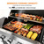 51,000 BTU 4-Burner Propane Gas Grill with Side Burner – Large 452 sq.in Stainless Steel BBQ Grill, Enameled Cast Iron Grates, 4 Swivel Casters & Protective Cover for Backyard Patio Family
