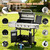 51,000 BTU 4-Burner Propane Gas Grill with Side Burner – Large 452 sq.in Stainless Steel BBQ Grill, Enameled Cast Iron Grates, 4 Swivel Casters & Protective Cover for Backyard Patio Family