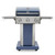 3-Burner Propane BBQ Grill, 30,000 BTUs Gas Grill with Cast Iron Cooking Grates, Folding Side Tables & Wheels, Outdoor Grill with Tool Hooks, Azure Blue