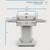 3-Burner Outdoor BBQ Grill | Liquid Propane Barbecue Gas Grill with Folding Sides, PG-A4030400LD-PE, Pedestal Grill with Wheels, 30000 BTU, Pearl White
