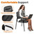 Office Reception Guest Waiting Room Chairs Set of 4, Leather Stationary Chair No Wheels with Padded Arms for Elderly Desk Conference Room Lobby, Inky