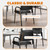Office Reception Guest Waiting Room Chairs Set of 4, Leather Stationary Chair No Wheels with Padded Arms for Elderly Desk Conference Room Lobby, Inky