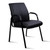 Office Reception Guest Chair with Bonded Leather Padded Arm Rest, Exam Chair for Waiting Room Lobby Meeting Church Conference School Elderly, Black, 500 LBS